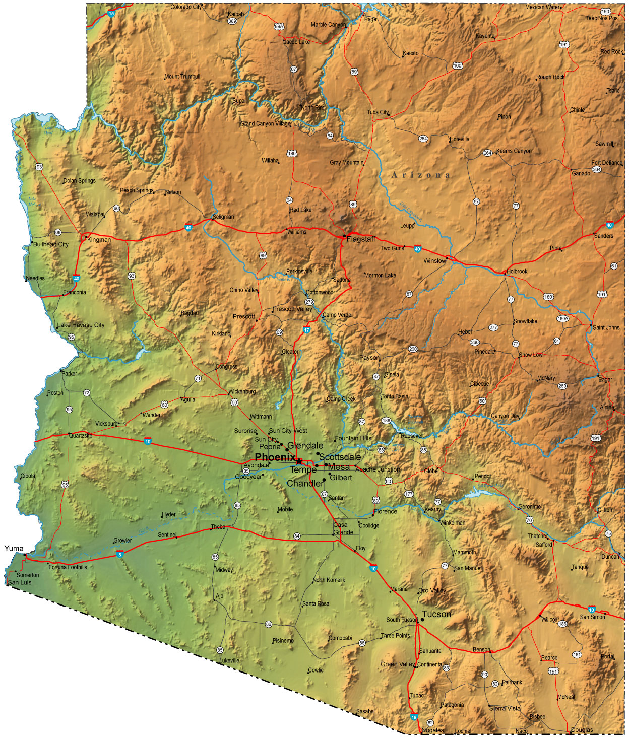 clipart map of arizona - photo #40
