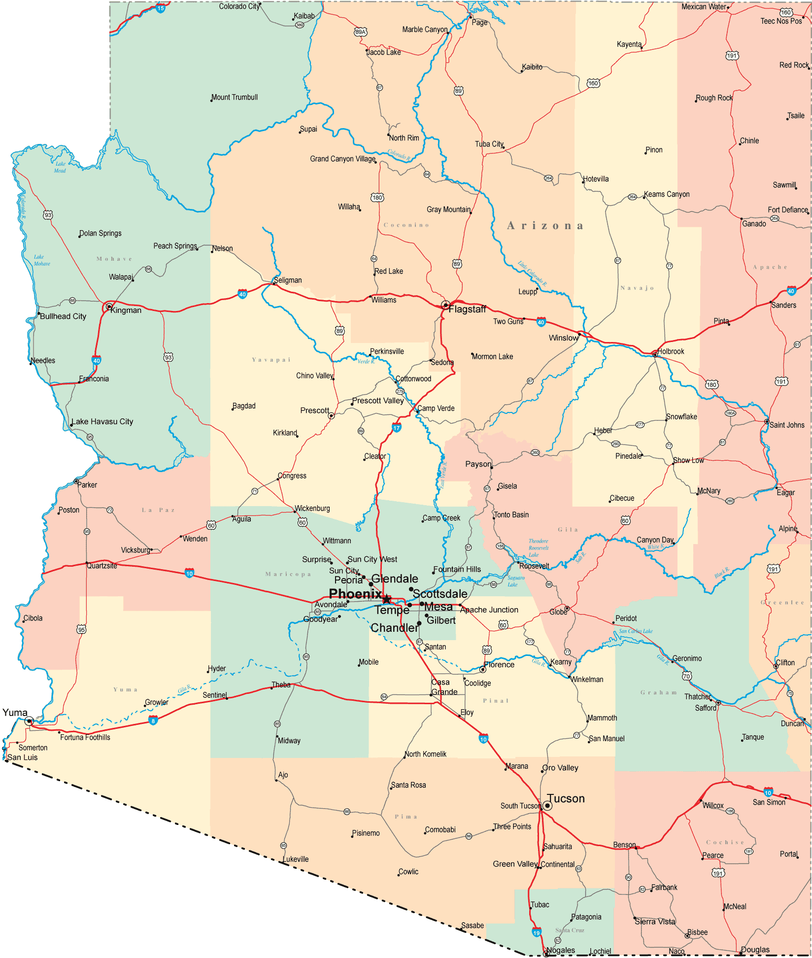 map of az delineation