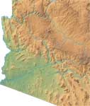 Arizona relief map